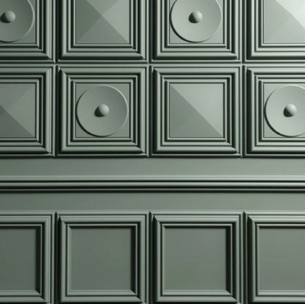 3D Paneel Weiß 33,3 x 3,5 x H. 33,3 cm - Wandpaneel - Deckenpaneel - Wanddeko im Barockstil