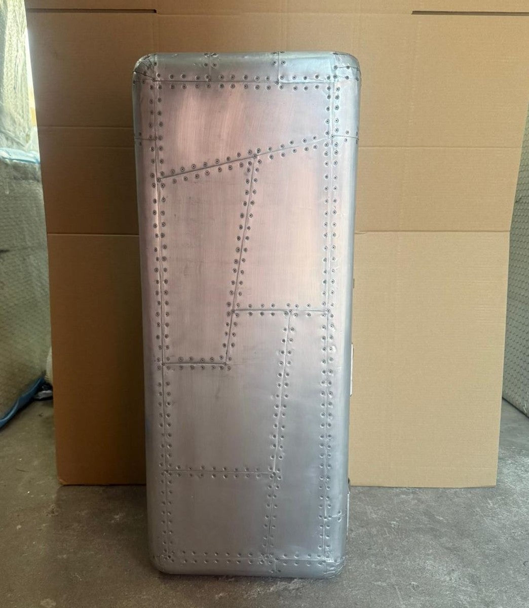 Aluminium Kommode mit 6 Schubladen H. 100 cm - Aluminium Möbel